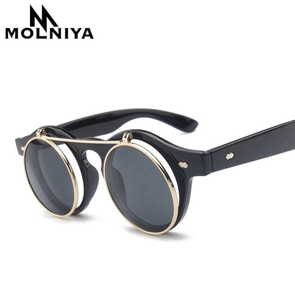 MOLNIYA Flip Up Round Shade Sunglasses