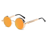 Drop shipping Gothic Steampunk Round Metal Sunglasses