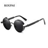 ROUPAI 2018 Steampunk Goggles Sunglasses