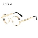 ROUPAI 2018 Steampunk Goggles Sunglasses