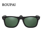 ROUPAI Clip On Sunglasses Famous Brand HD Polarized