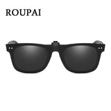 ROUPAI Clip On Sunglasses Famous Brand HD Polarized