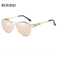 ROUPAI Vintage Round Sunglasses